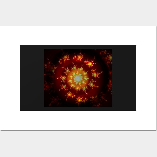 Flame Spiral - an abstraction Wall Art by SolarCross